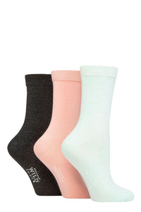 Ladies 3 Pair Wildfeet Plain Bamboo Socks