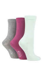 Load image into Gallery viewer, Ladies 3 Pair Wildfeet Plain Bamboo Socks