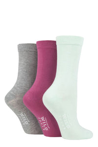 Ladies 3 Pair Wildfeet Plain Bamboo Socks