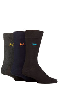 Mens 3 Pair Pringle Plain Rupert Bamboo Socks