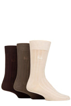 Load image into Gallery viewer, Mens 3 Pair Pringle Ribbed Bamboo Socks