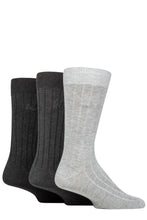 Load image into Gallery viewer, Mens 3 Pair Pringle Ribbed Bamboo Socks