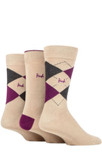 Load image into Gallery viewer, Mens 3 Pair Pringle Bamboo Cotton Blend Argyle Socks