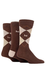 Load image into Gallery viewer, Mens 3 Pair Pringle Bamboo Cotton Blend Argyle Socks