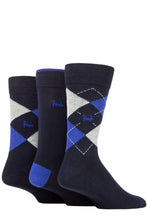 Load image into Gallery viewer, Mens 3 Pair Pringle Bamboo Cotton Blend Argyle Socks