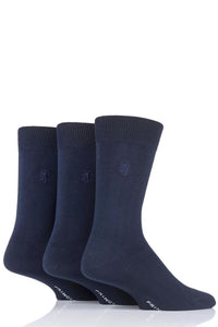 Mens 3 Pair Pringle of Scotland Classic Bamboo Plain Socks