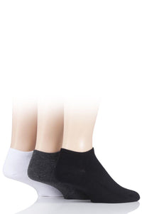 Mens 3 Pair Pringle Black Label Bamboo Trainer Socks