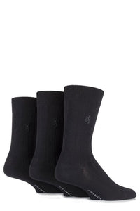 Mens 3 Pair Pringle Of Scotland Classic Bamboo Rib Socks