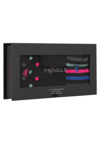 Mens 3 Pair Pringle Plain and Patterned Gift Boxed Bamboo Socks