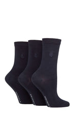 Load image into Gallery viewer, Ladies 3 Pair Pringle Black Label Plain Bamboo Socks