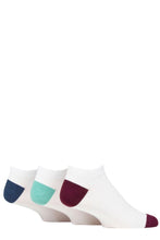 Load image into Gallery viewer, Mens 3 Pair Pringle Plain and Patterned Bamboo Trainer Socks