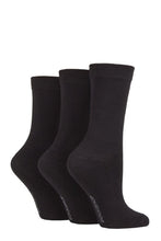 Load image into Gallery viewer, Ladies 3 Pair SOCKSHOP Patterned Plain and Striped Bamboo Socks