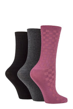 Load image into Gallery viewer, Ladies 3 Pair SOCKSHOP Patterned Plain and Striped Bamboo Socks