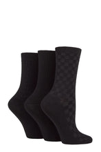 Load image into Gallery viewer, Ladies 3 Pair SOCKSHOP Patterned Plain and Striped Bamboo Socks
