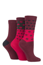 Load image into Gallery viewer, Ladies 3 Pair SOCKSHOP Patterned Plain and Striped Bamboo Socks