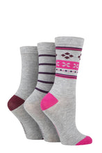 Load image into Gallery viewer, Ladies 3 Pair SOCKSHOP Patterned Plain and Striped Bamboo Socks