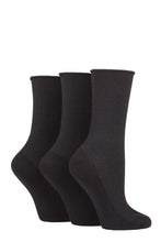 Load image into Gallery viewer, Ladies 3 Pair SOCKSHOP Patterned Plain and Striped Bamboo Socks