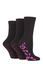 Load image into Gallery viewer, Ladies 3 Pair SOCKSHOP Patterned Plain and Striped Bamboo Socks