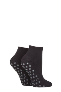 Mens and Ladies 2 Pair Lazy Panda Bamboo Cushioned Slipper Socks