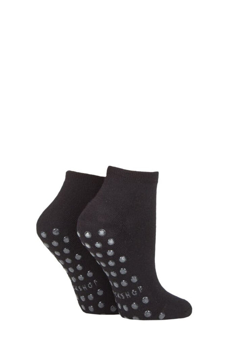 Mens and Ladies 2 Pair Lazy Panda Bamboo Cushioned Slipper Socks