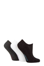 Load image into Gallery viewer, Ladies 3 Pair SOCKSHOP Half Cushioned Bamboo No Show Socks
