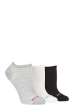 Load image into Gallery viewer, Ladies 3 Pair SOCKSHOP Striped, Plain, Ribbed and Mesh Bamboo Trainer Socks