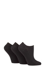 Load image into Gallery viewer, Ladies 3 Pair SOCKSHOP Striped, Plain, Ribbed and Mesh Bamboo Trainer Socks