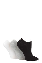 Load image into Gallery viewer, Ladies 3 Pair SOCKSHOP Striped, Plain, Ribbed and Mesh Bamboo Trainer Socks