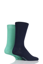 Load image into Gallery viewer, Mens 2 Pair SockShop Plain Bamboo Socks with Smooth Toe Seams