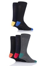 Load image into Gallery viewer, Mens 5 Pair SOCKSHOP Plain, Striped and Patterned Bamboo Socks