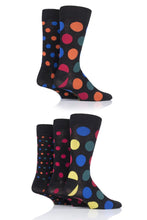 Load image into Gallery viewer, Mens 5 Pair SockShop Polka Dot Bamboo Socks
