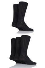 Load image into Gallery viewer, Mens 5 Pair SockShop Bamboo Ribbed Socks