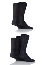 Load image into Gallery viewer, Mens 5 Pair SockShop Bamboo Ribbed Socks
