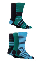 Load image into Gallery viewer, Mens 5 Pair SOCKSHOP Plain, Striped and Patterned Bamboo Socks