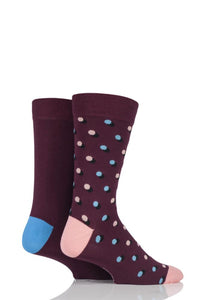 Mens 2 Pair SockShop Striped and Patterned Bamboo Socks sale sale