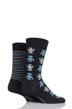 Load image into Gallery viewer, Mens 2 Pair SockShop Striped and Patterned Bamboo Socks