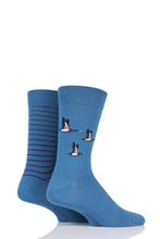 Load image into Gallery viewer, Mens 2 Pair SockShop Striped and Patterned Bamboo Socks