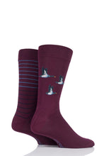 Load image into Gallery viewer, Mens 2 Pair SockShop Striped and Patterned Bamboo Socks