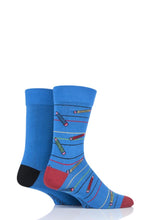 Load image into Gallery viewer, Mens 2 Pair SockShop Striped and Patterned Bamboo Socks