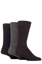 Load image into Gallery viewer, Men&#39;s 3 Pair SOCKSHOP Plain, Patterned, Striped and Heel &amp; Toe Bamboo Socks