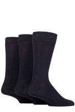 Load image into Gallery viewer, Men&#39;s 3 Pair SOCKSHOP Plain, Patterned, Striped and Heel &amp; Toe Bamboo Socks
