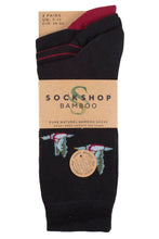 Load image into Gallery viewer, Men&#39;s 3 Pair SOCKSHOP Plain, Patterned, Striped and Heel &amp; Toe Bamboo Socks
