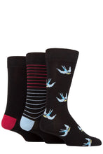 Load image into Gallery viewer, Men&#39;s 3 Pair SOCKSHOP Plain, Patterned, Striped and Heel &amp; Toe Bamboo Socks