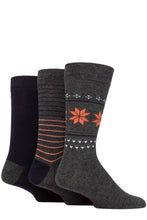 Load image into Gallery viewer, Men&#39;s 3 Pair SOCKSHOP Plain, Patterned, Striped and Heel &amp; Toe Bamboo Socks