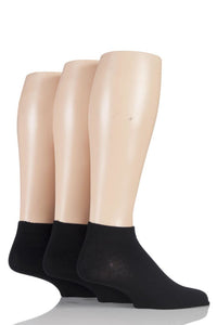 Mens 3 Pair SockShop Bamboo Trainer Socks with Smooth Toe Seams