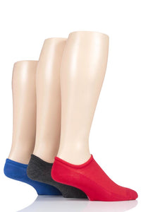 Mens 3 Pair SockShop Bamboo Mesh Loafer Liner Socks