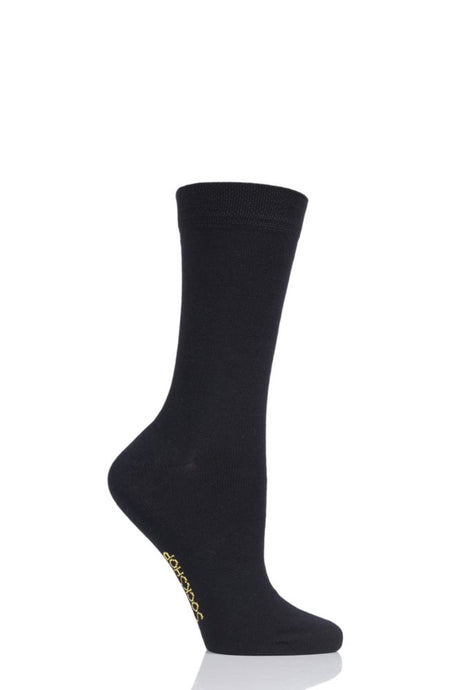 Ladies 1 Pair SockShop Colour Burst Bamboo Socks with Smooth Toe Seams