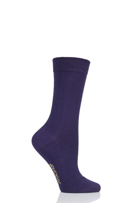 Ladies 1 Pair SockShop Colour Burst Bamboo Socks with Smooth Toe Seams