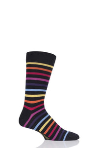 Mens 1 Pair SOCKSHOP Colour Burst Bamboo Socks with Smooth Toe Seams