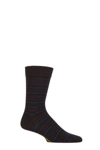 Mens 1 Pair SOCKSHOP Colour Burst Bamboo Socks with Smooth Toe Seams